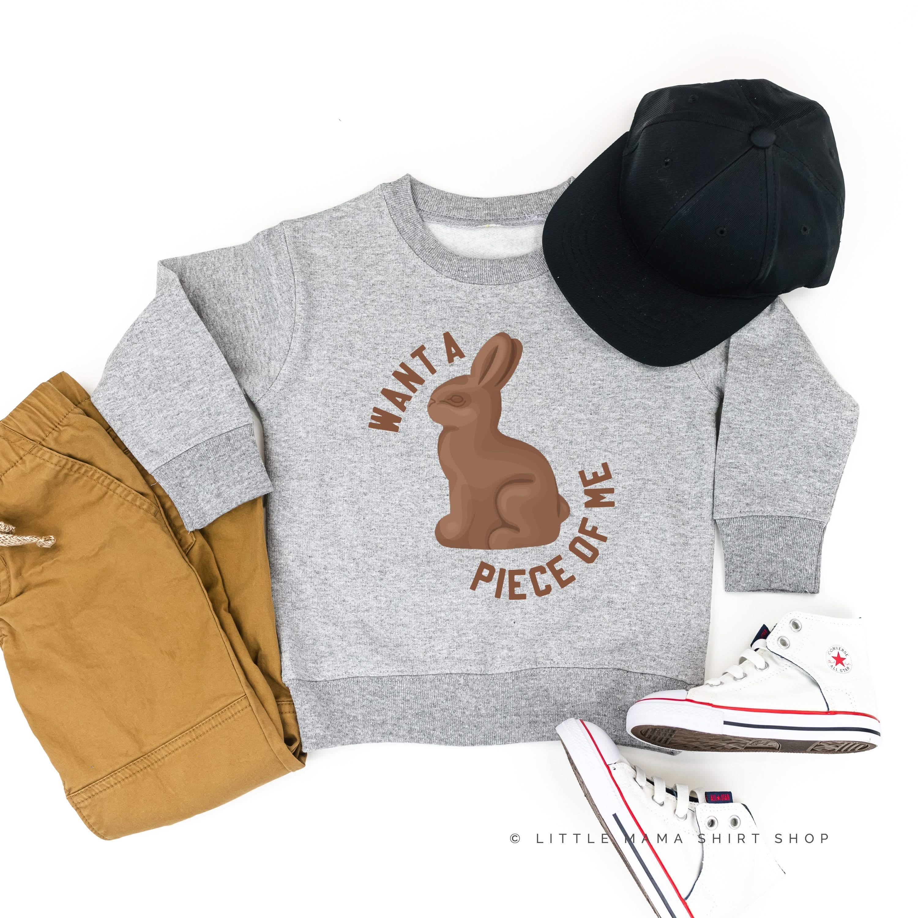 Want A Piece Of Me - Child Sweater Little Mama Shirt Shop