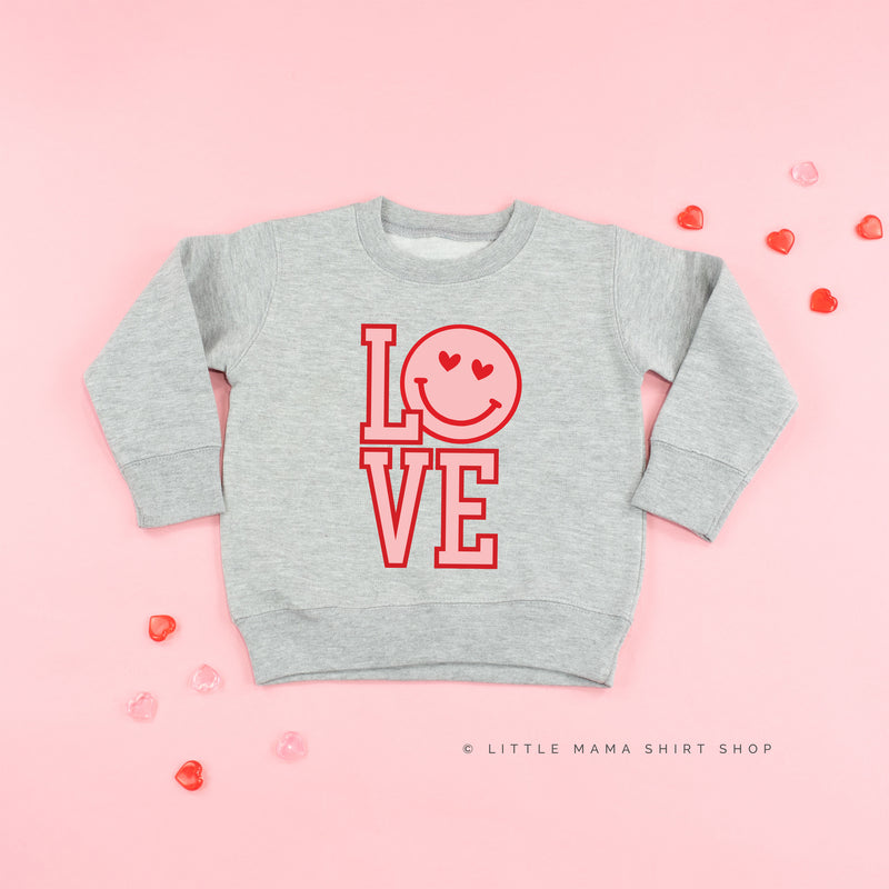 Love (Varsity) With Heart Eyes Smiley - Child Sweater