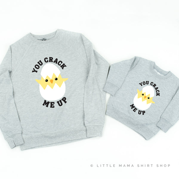 You Crack Me Up - Set of 2 Matching GRAY Sweaters
