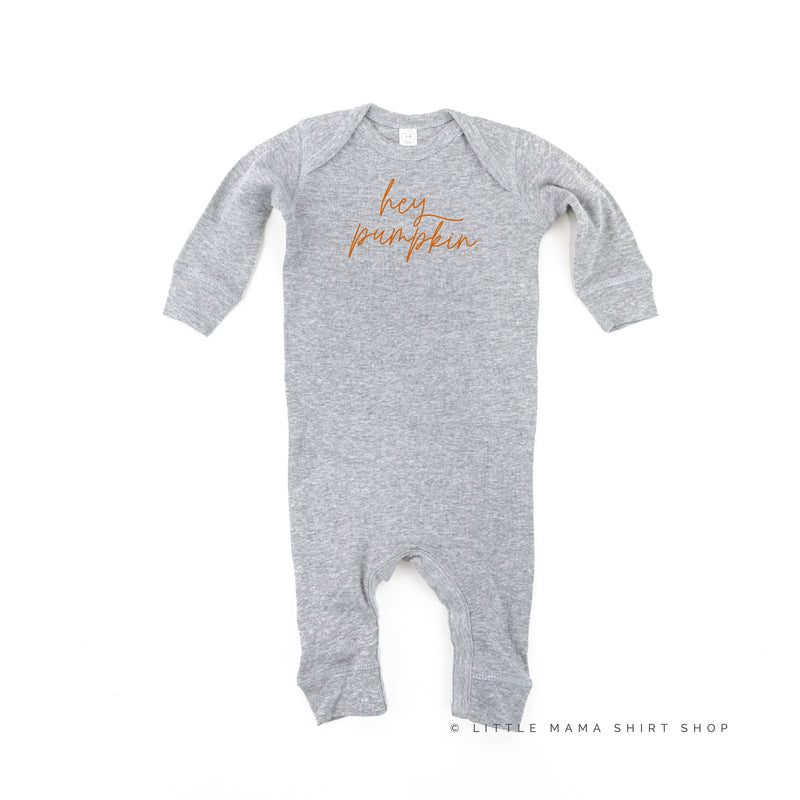 Hey Pumpkin - Cursive - One Piece Baby Sleeper