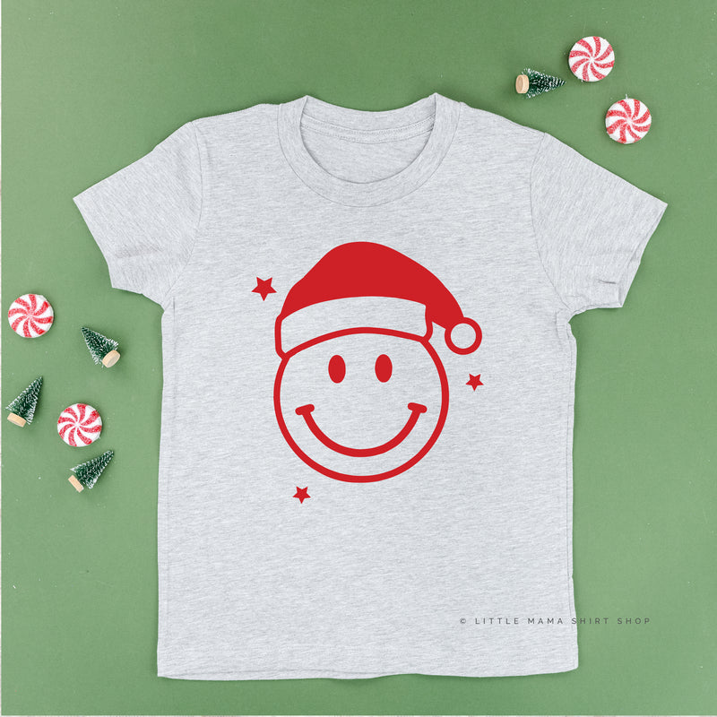 Santa Hat - Smiley Face - Child Tee