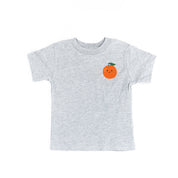 Pocket Fruit (Front) w/ Group of Smiley Fruit (Back) - Short Sleeve Child Tee Little Mama Shirt Shop