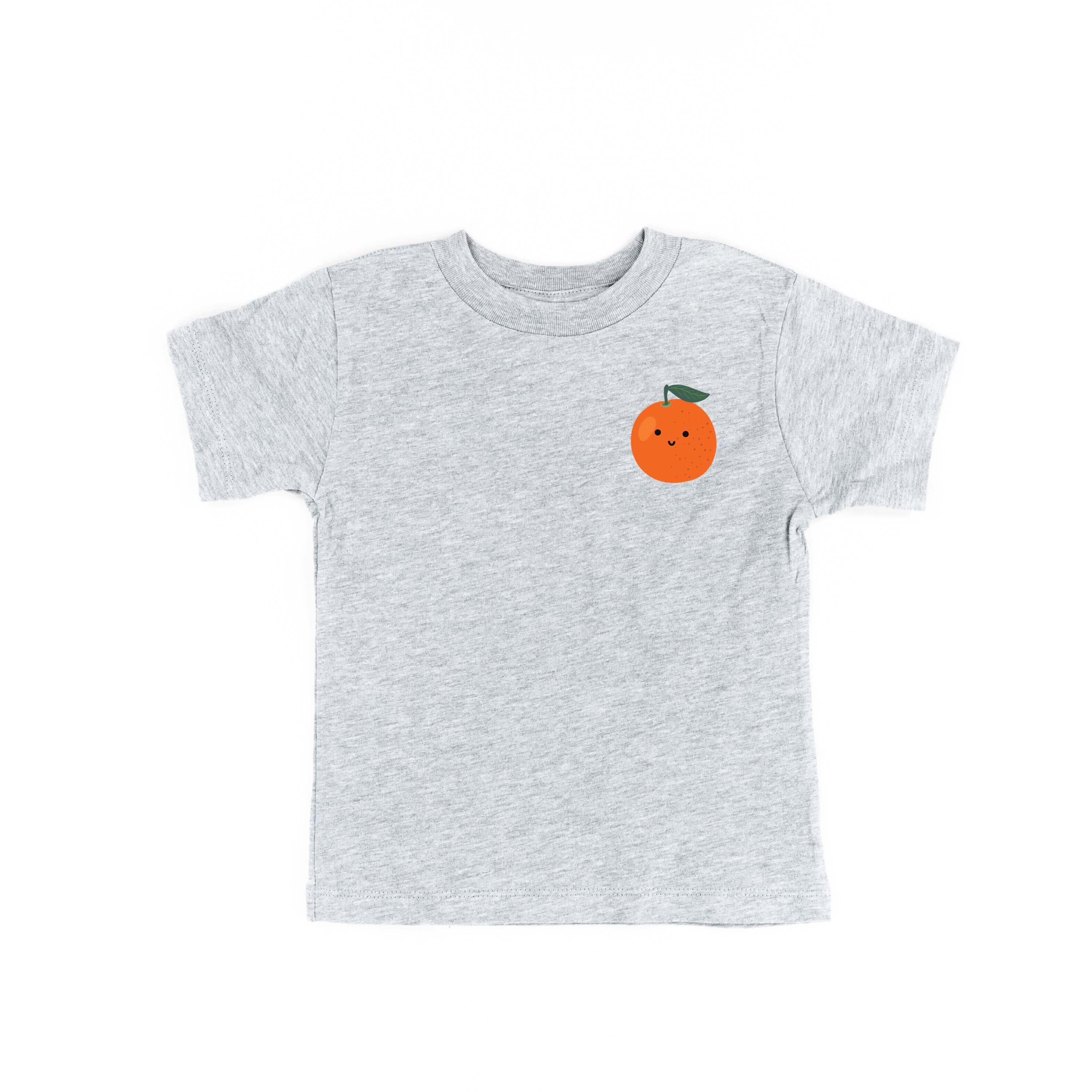 Pocket Fruit (Front) w/ Group of Smiley Fruit (Back) - Short Sleeve Child Tee Little Mama Shirt Shop