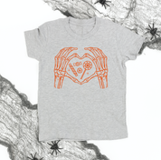 Skelton Heart Hands - Child Tee