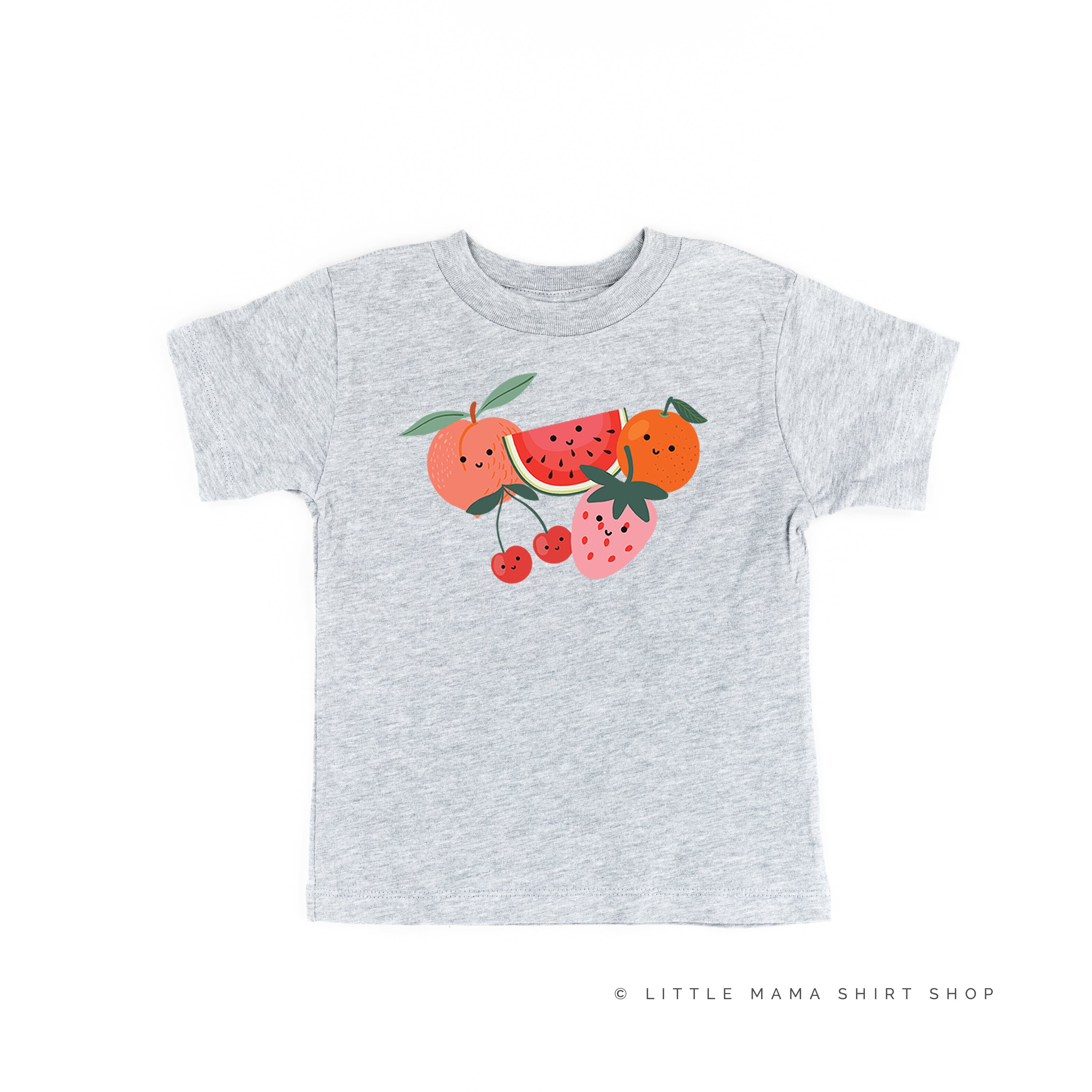 Group of Smiley Fruit - Short Sleeve Child Tee Little Mama Shirt Shop