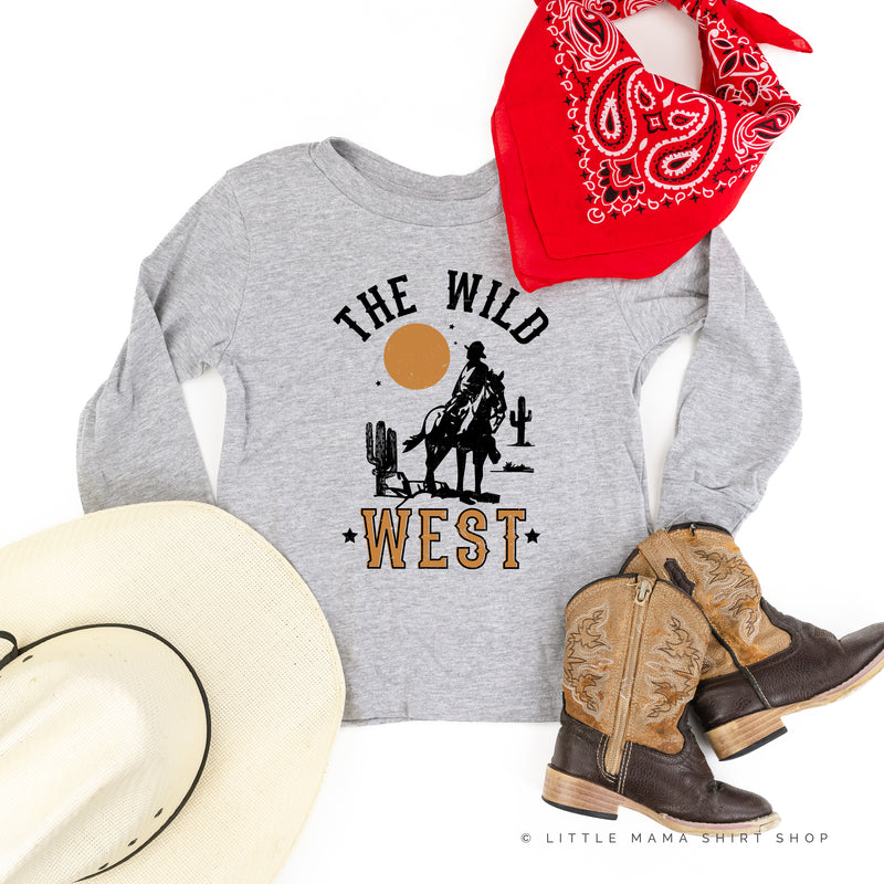 THE WILD WEST - Distressed Design - Long Sleeve Child Shirt
