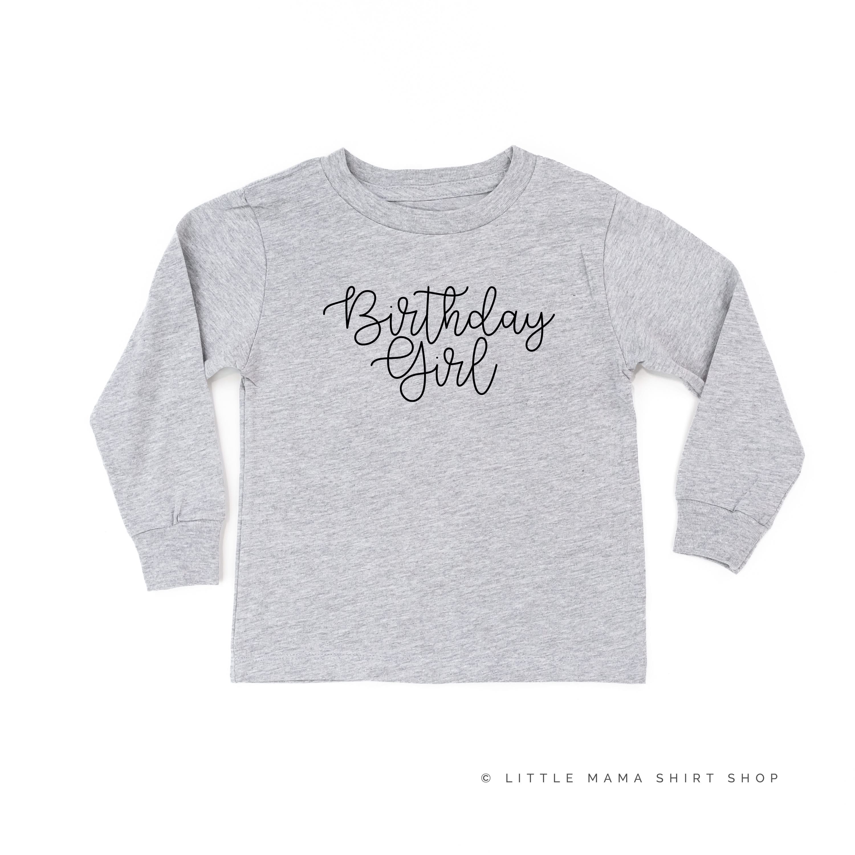 Birthday Girl - New Cursive - Child Long Sleeve Tee