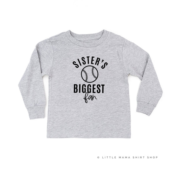 Sister's Biggest Fan - Baseball - Long Sleeve Child Shirt