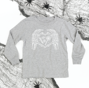 Skeleton Heart Hands - Child Long Sleeve Tee