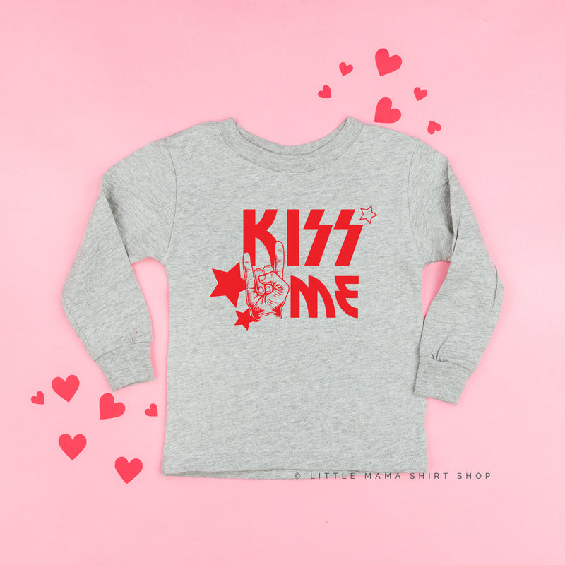 Kiss Me - Valentine Band Tee - Child LONG SLEEVE Tee