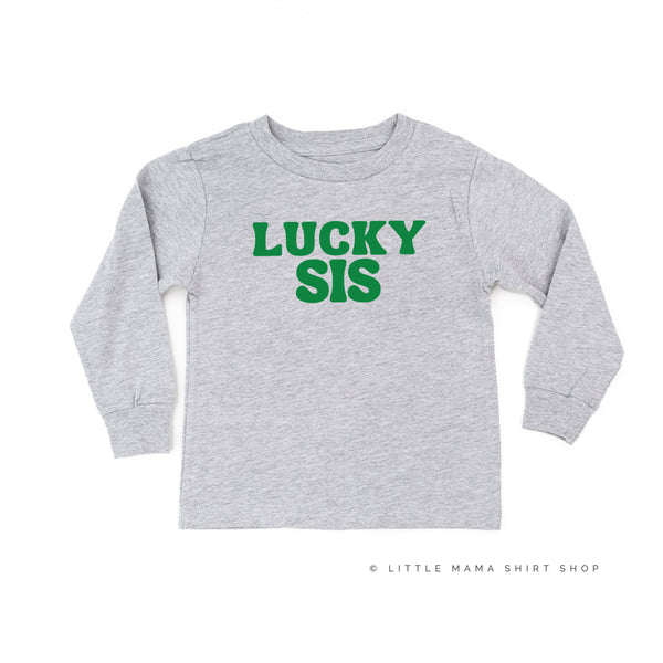 LUCKY SIS (BLOCK FONT) - Long Sleeve Child Shirt