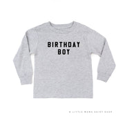 Birthday Boy - Block Font - Child Long Sleeve Tee