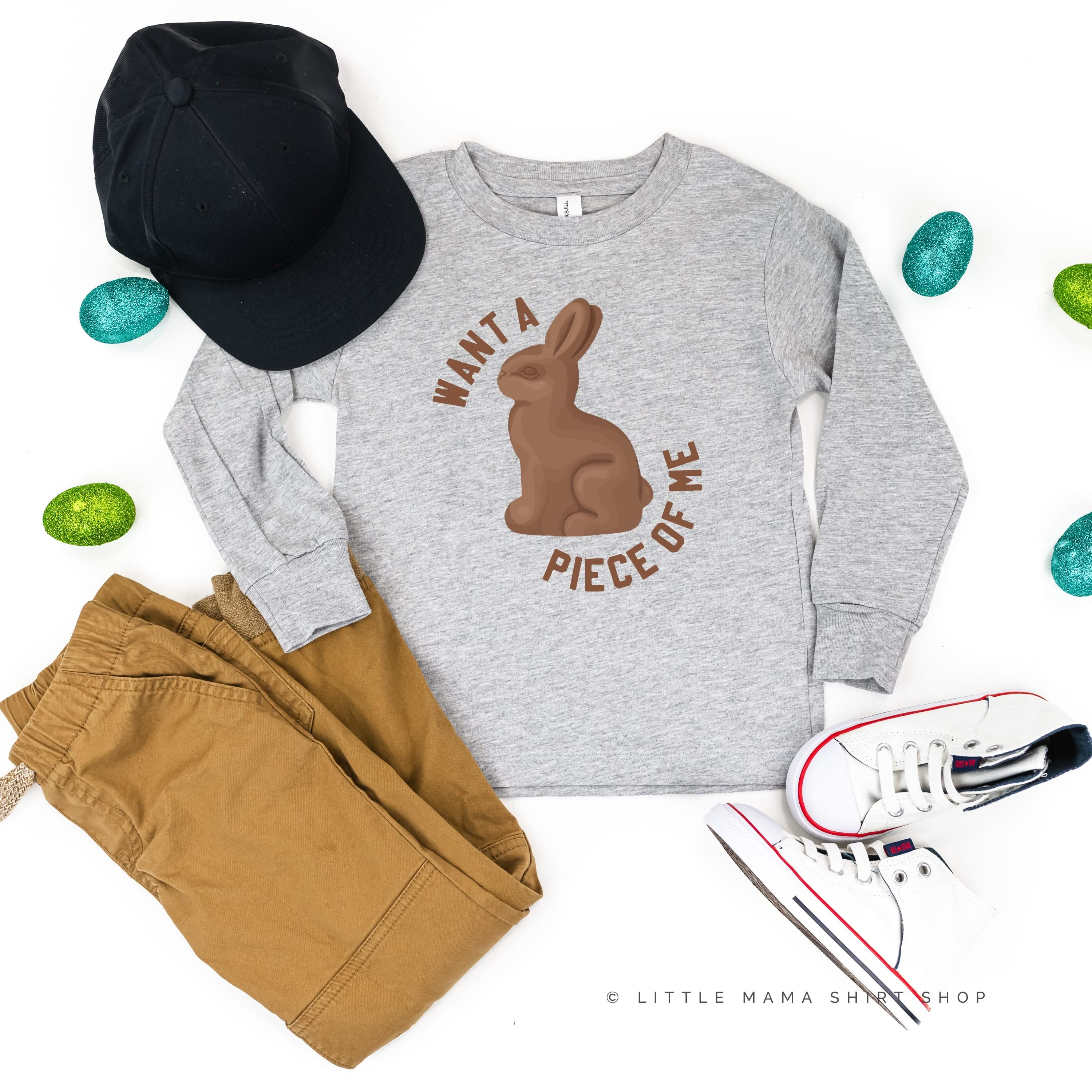 Want A Piece Of Me - Child LONG SLEEVE Tee Little Mama Shirt Shop