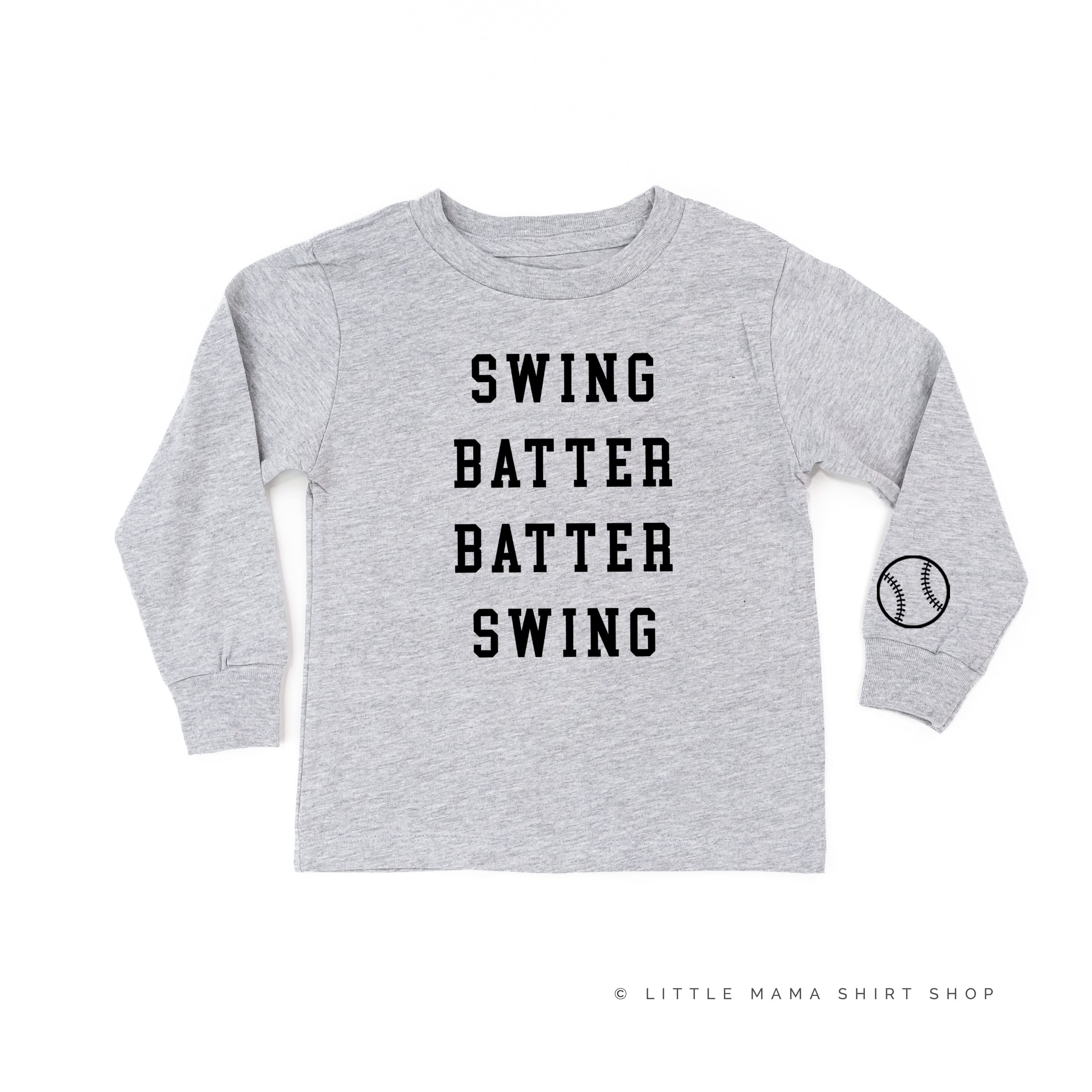 Swing Batter Batter Swing (wd) - Child LONG SLEEVE Tee Little Mama Shirt Shop