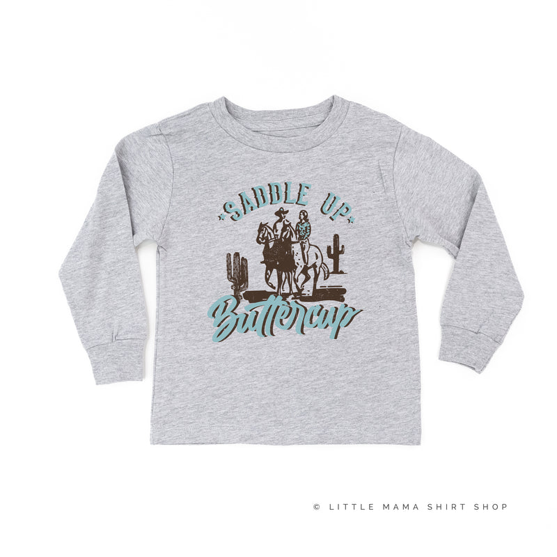 Saddle Up Buttercup - Distressed Design - Long Sleeve Child Shirt