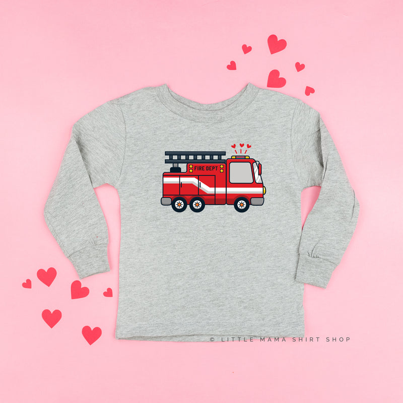 Firetruck Front - Love to the Rescue (f&b) - Child LONG SLEEVE Tee