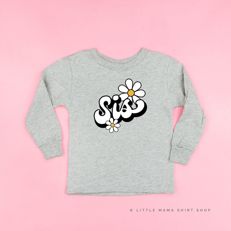 DAISY - SIS - w/ Full Daisy on Back - Long Sleeve Child Shirt