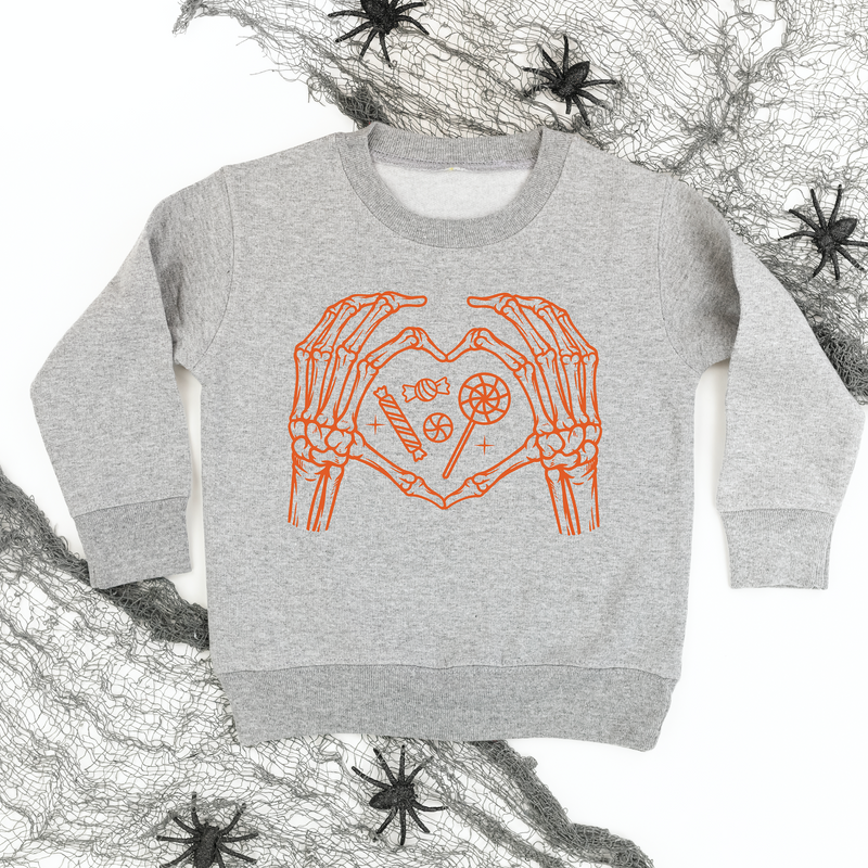 SKELETON HEART HANDS - Child Sweater