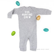 Block Font - Egg Hunting Crew - Baby Sleeper Little Mama Shirt Shop