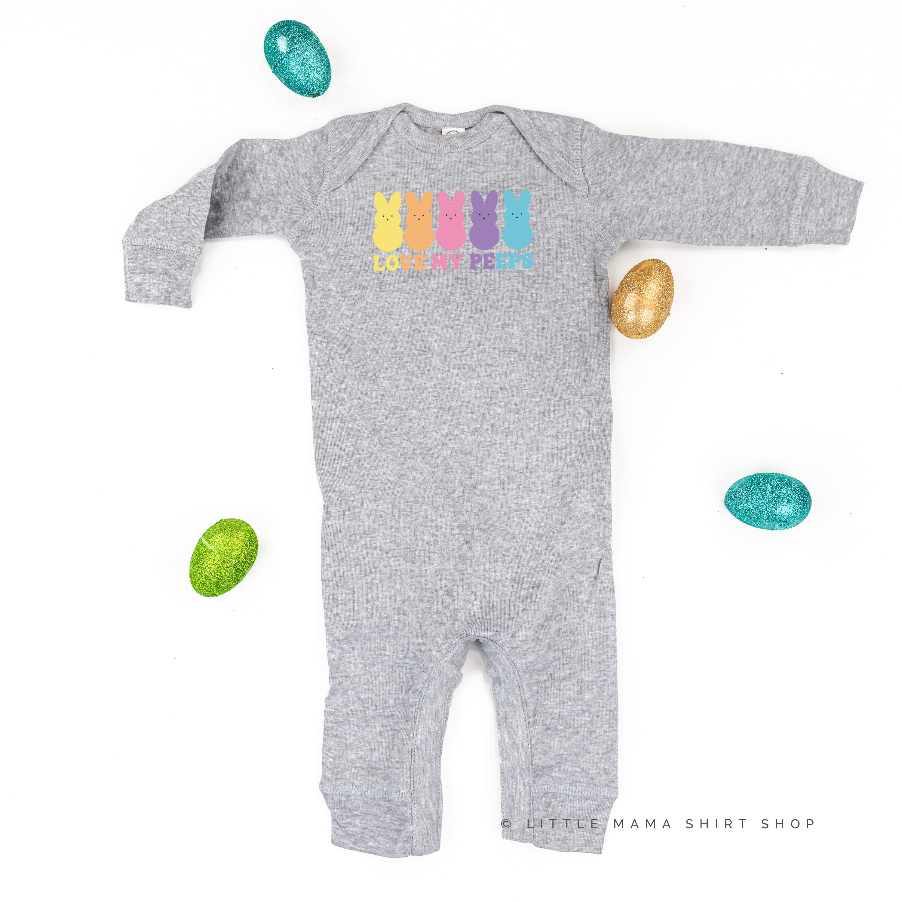 Love My Peeps - Neon - Baby Sleeper Little Mama Shirt Shop