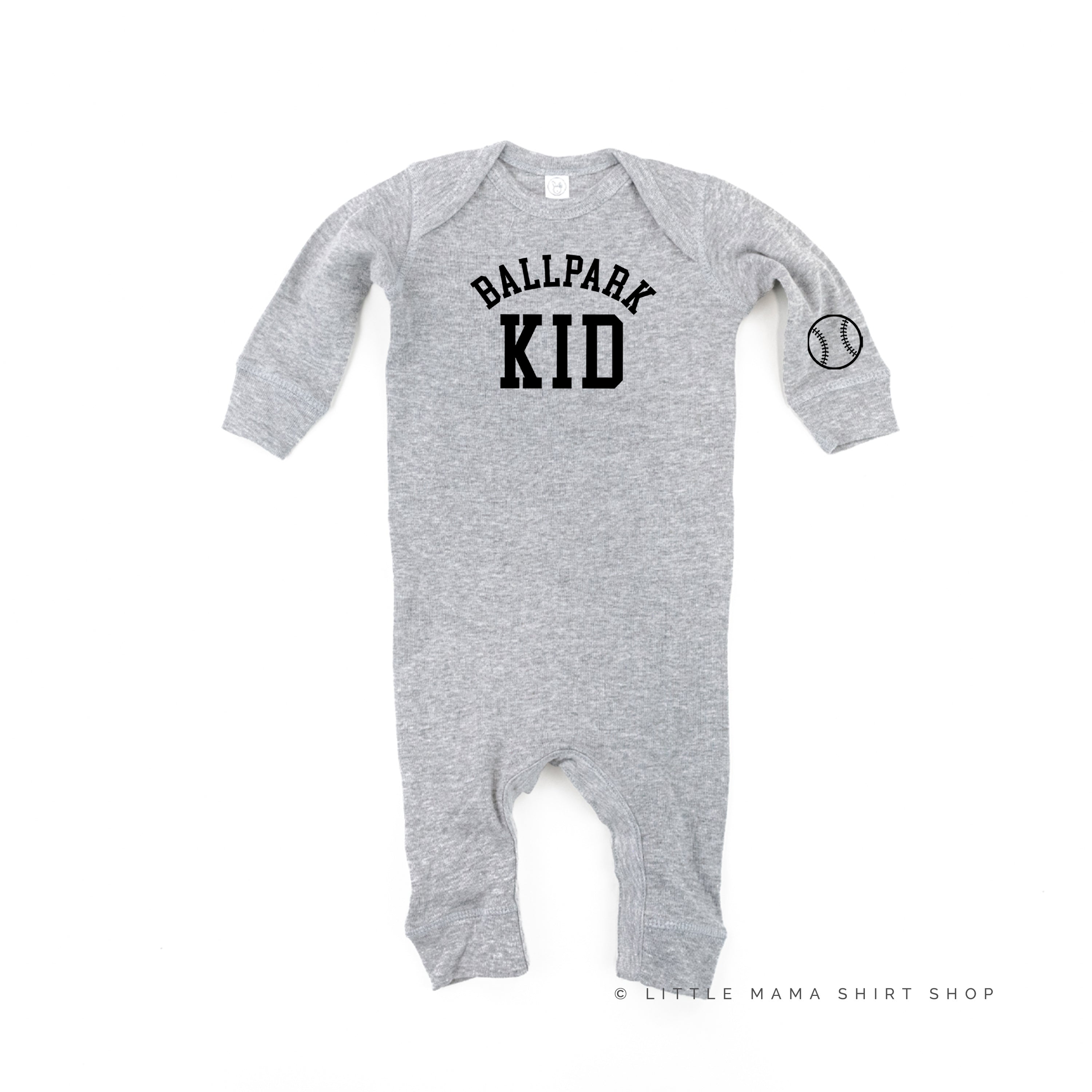 Ballpark Kid (wd) - Baby Sleeper Little Mama Shirt Shop