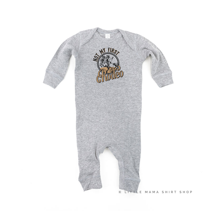 Not My First Rodeo - Distressed Design - One Piece Baby Sleeper