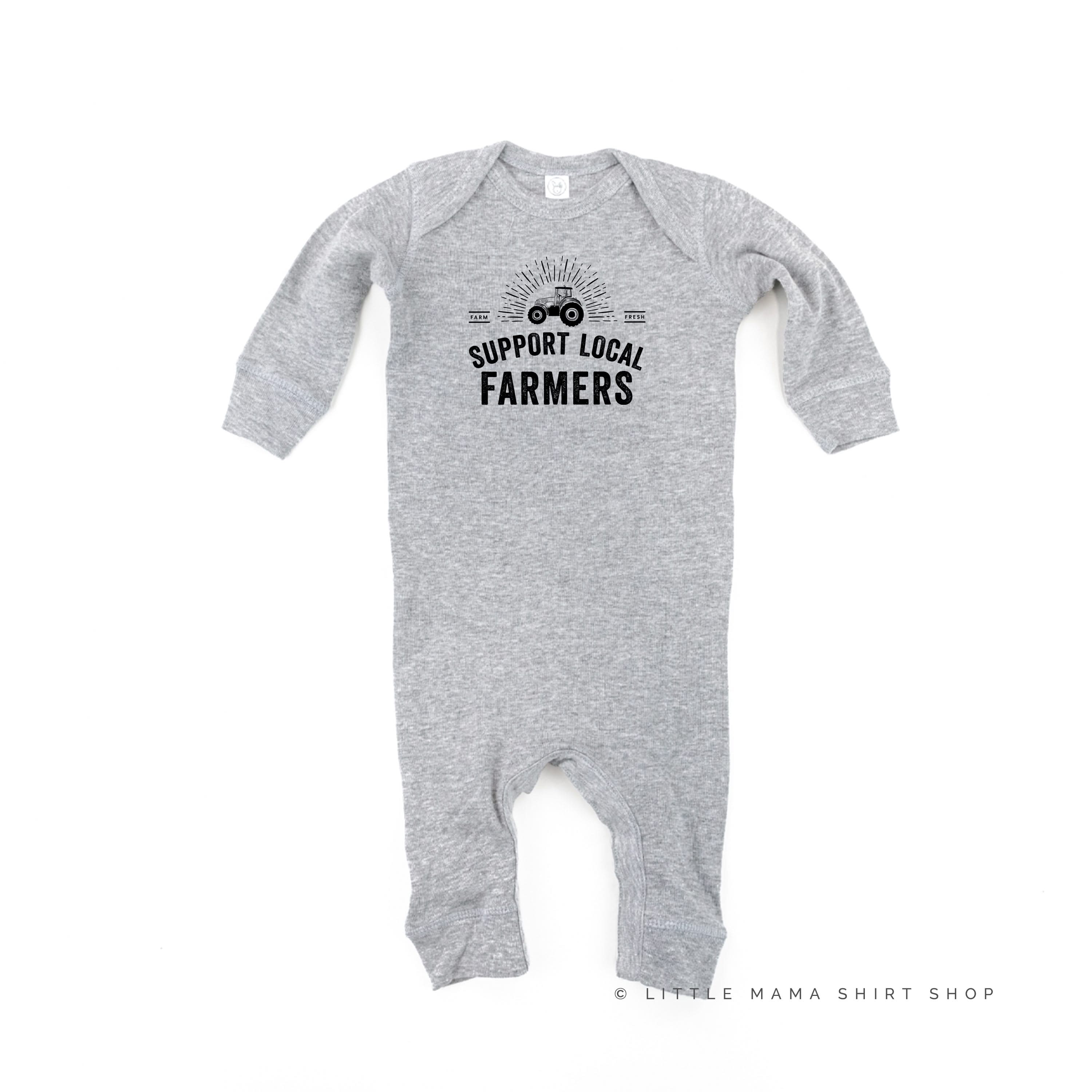 Support Local Farmers - Distressed Design - Baby Sleeper
