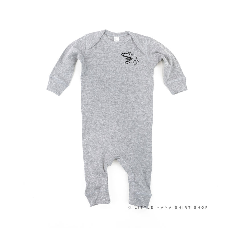 Dinosaur Head - Pocket Design - One Piece Infant Sleeper