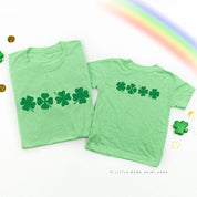4 Shamrocks - Have a Lucky Day (f&b) - Set of 2 Tees Little Mama Shirt Shop