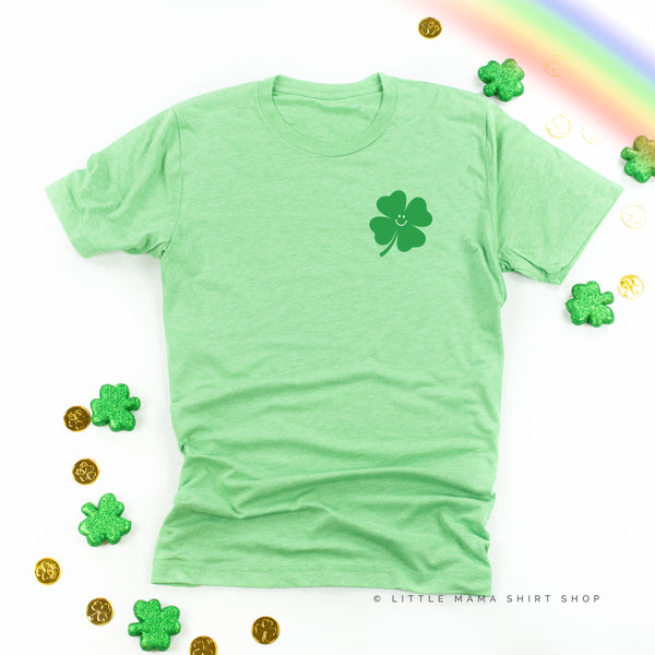 Little Happy Shamrock (Front) w/ It's a Good Day to Have a Lucky Day (Back) - Unisex Tee
