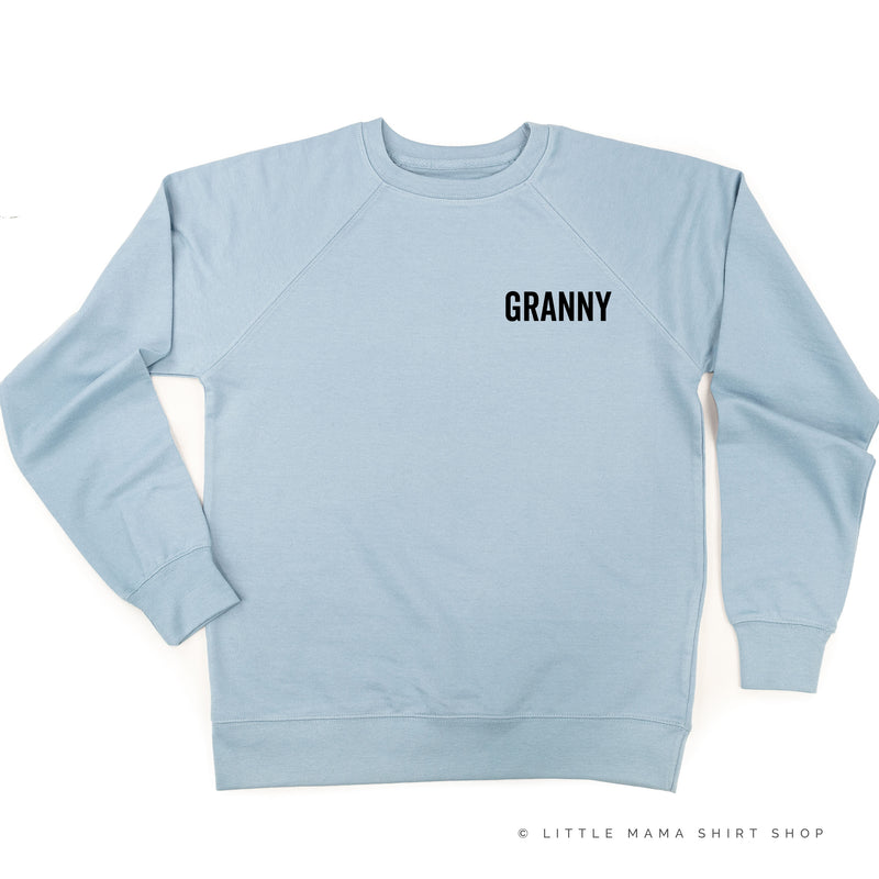 GRANNY - BLOCK FONT POCKET SIZE - Lightweight Pullover Sweater