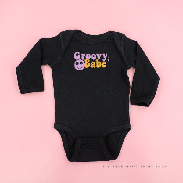GROOVY BABE (Purple/Yellow) - Long Sleeve Child Shirt