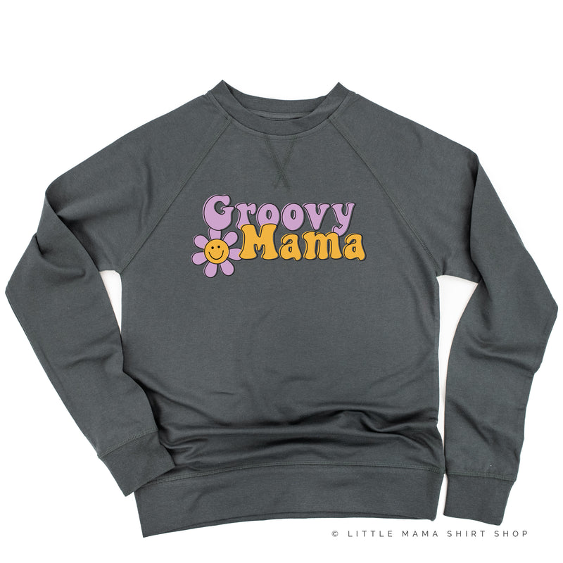 GROOVY MAMA (Purple/Yellow) - Lightweight Pullover Sweater