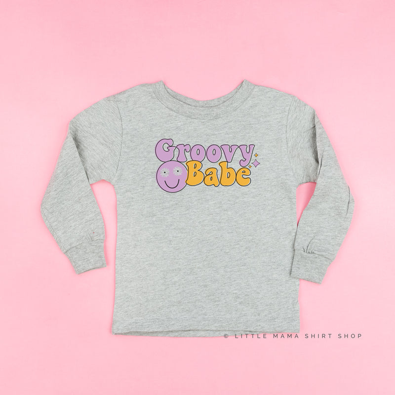 GROOVY BABE (Purple/Yellow) - Long Sleeve Child Shirt