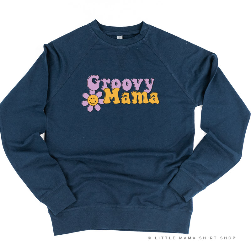 GROOVY MAMA (Purple/Yellow) - Lightweight Pullover Sweater