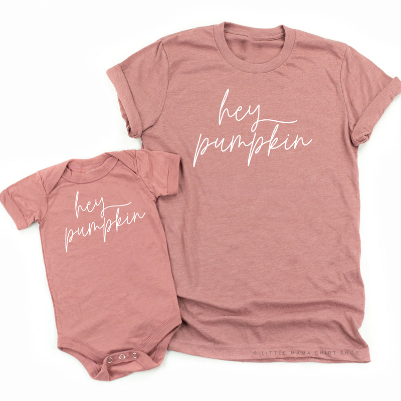 Hey Pumpkin - (Cursive) - Set of 2 Shirts
