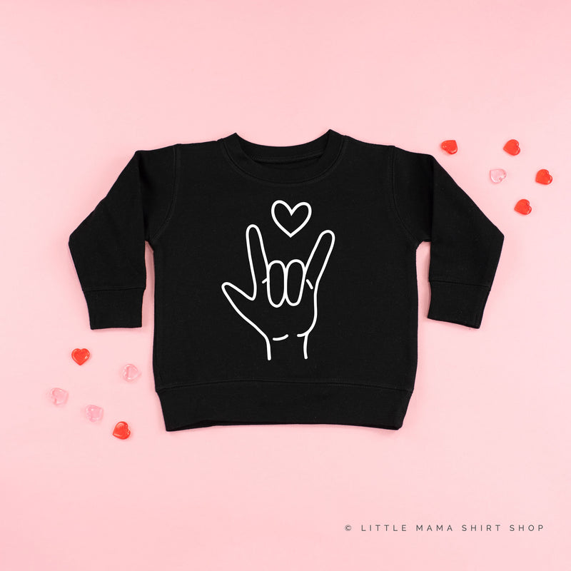Sign Language - I LOVE YOU  - Child Sweater