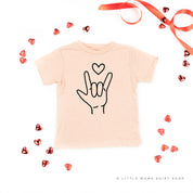 Sign Language - I Love You - Child Tee Little Mama Shirt Shop