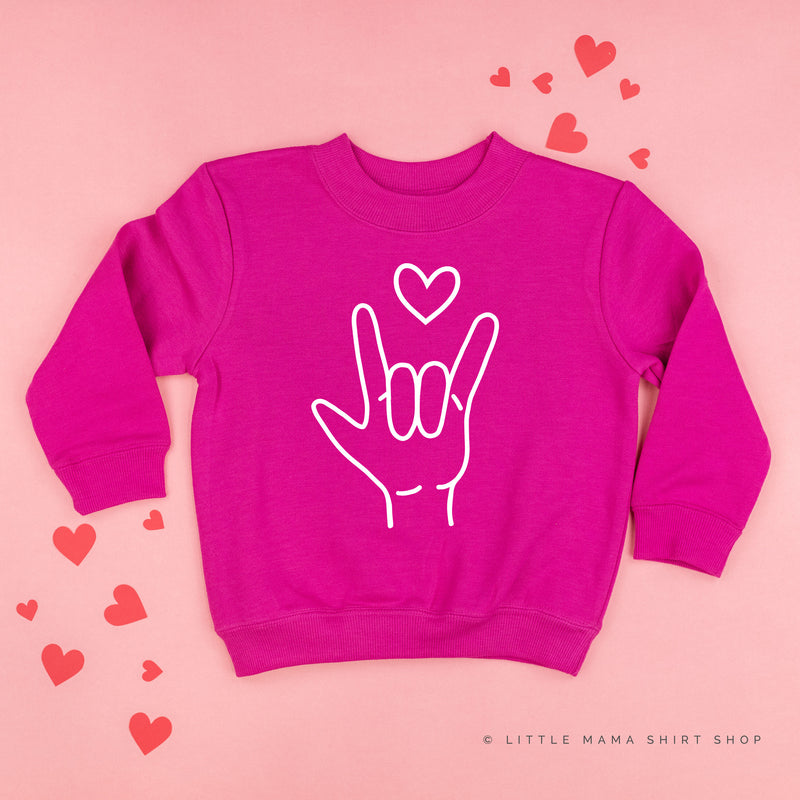Sign Language - I LOVE YOU  - Child Sweater