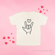 Sign Language - I Love You - Child Tee Little Mama Shirt Shop