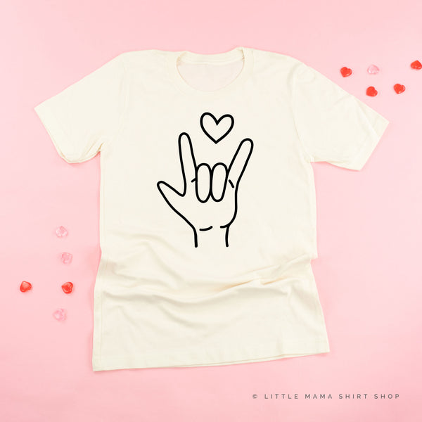 Sign Language - I LOVE YOU - FULL DESIGN - Unisex Tee