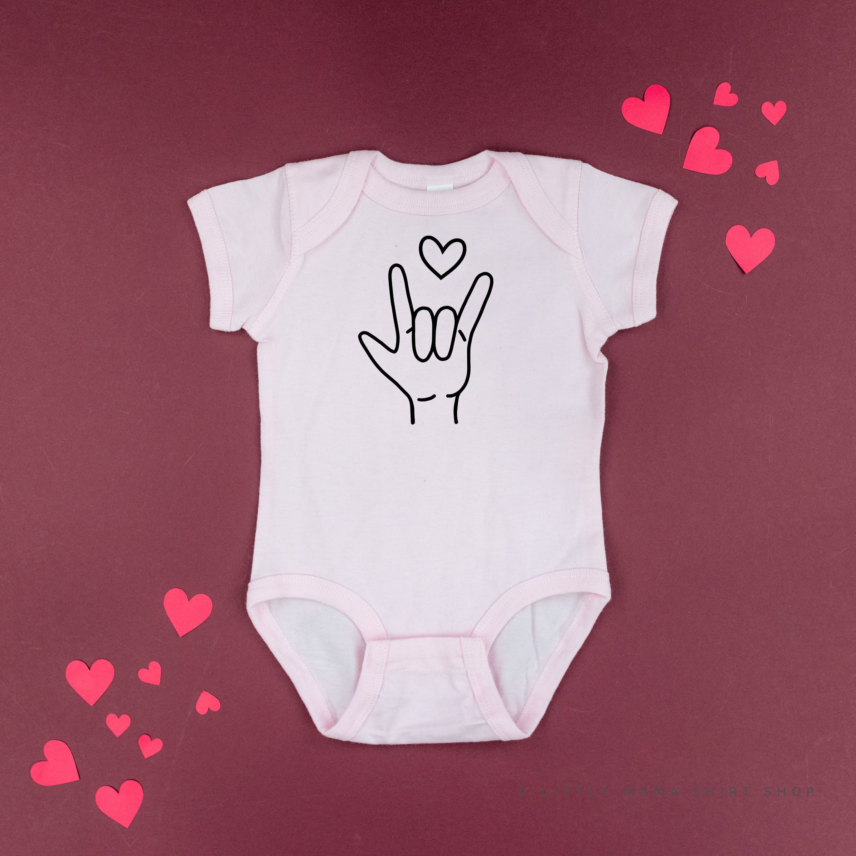 Sign Language - I Love You - Child Tee Little Mama Shirt Shop
