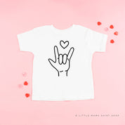 Sign Language - I Love You - Child Tee Little Mama Shirt Shop