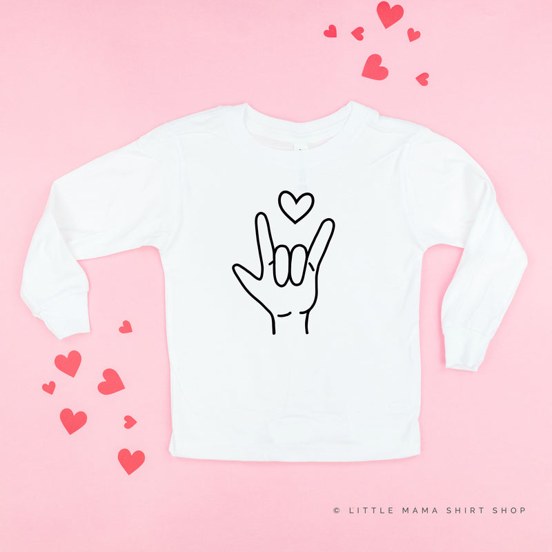 Sign Language - I LOVE YOU - Long Sleeve Child Shirt