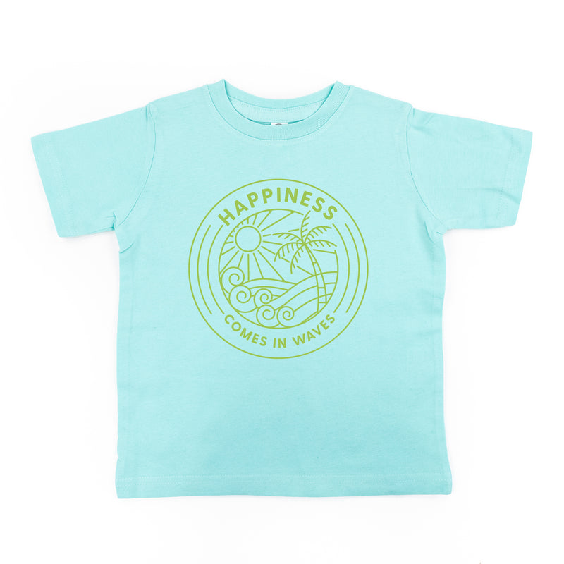 HAPPINESS COMES IN WAVES - Short Sleeve Child Shirt