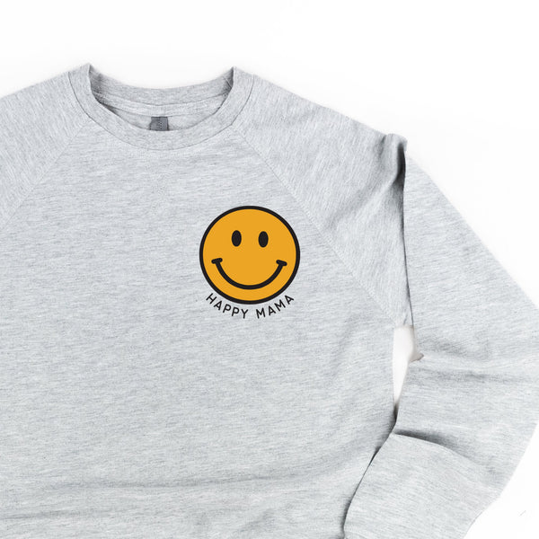 HAPPY MAMA - Smiley Face (Yellow) - Lightweight Pullover Sweater