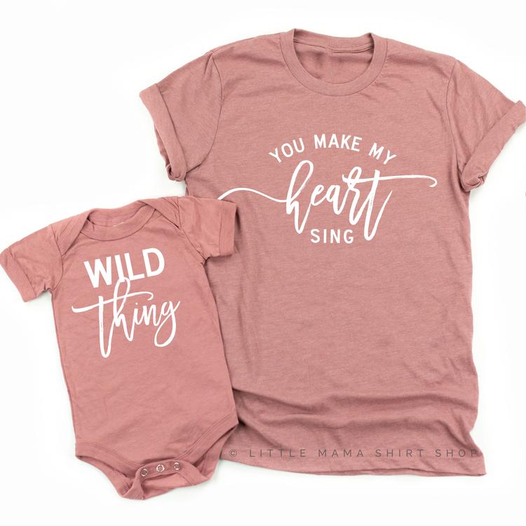 Wild Thing You Make My Heart Sing | Set of 2 Tees