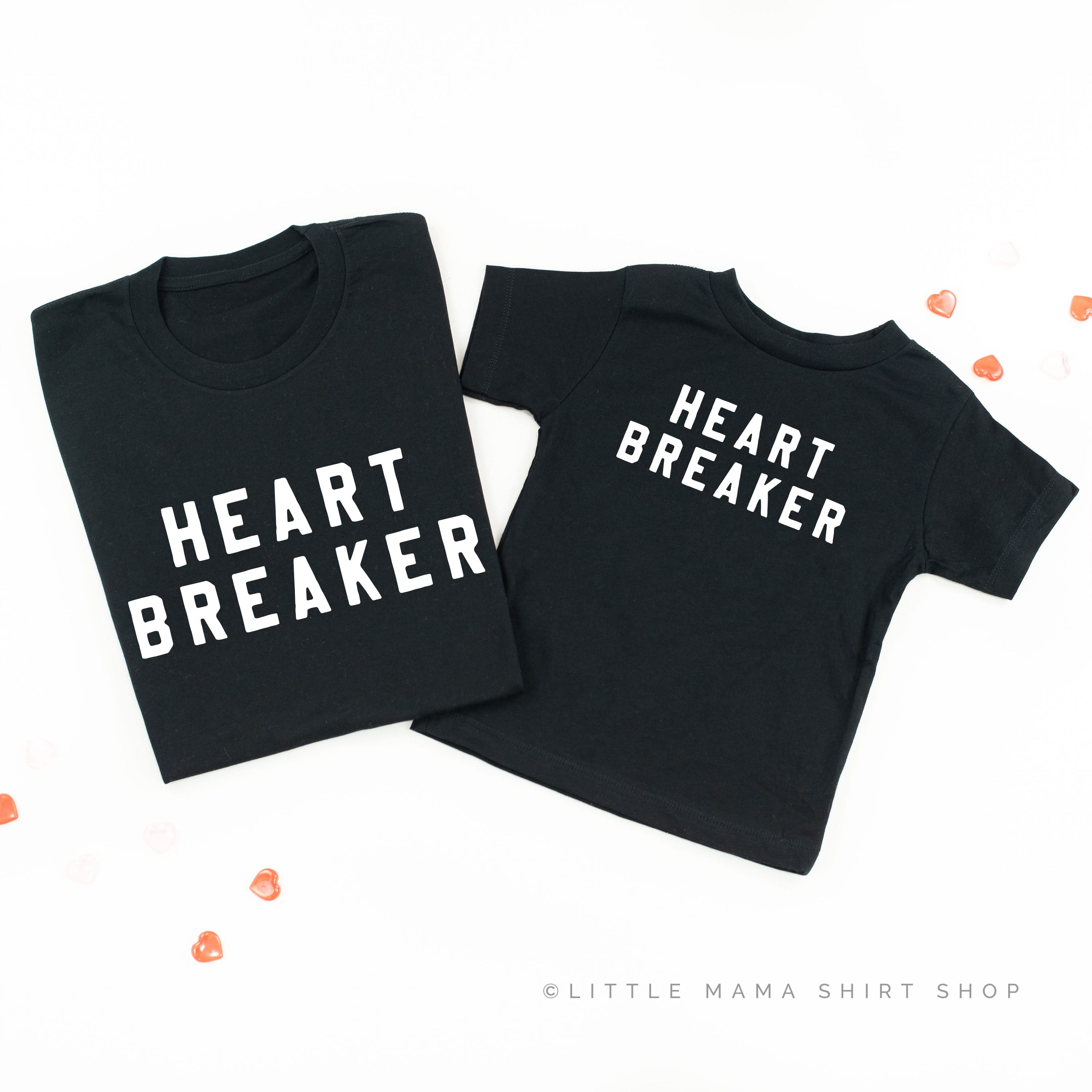Heartbreaker (Block Font) - Set of 2 Tees Little Mama Shirt Shop