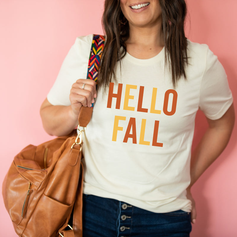 HELLO FALL - BLOCK FONT - Unisex Tee