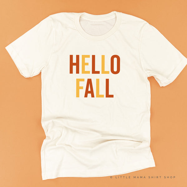 HELLO FALL - BLOCK FONT - Unisex Tee